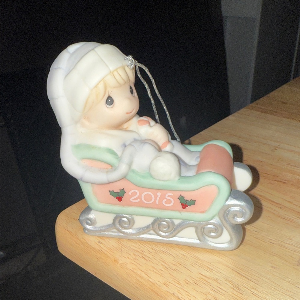 Precious Moments 2015 “Baby’s First Christmas “Sleigh Ornament